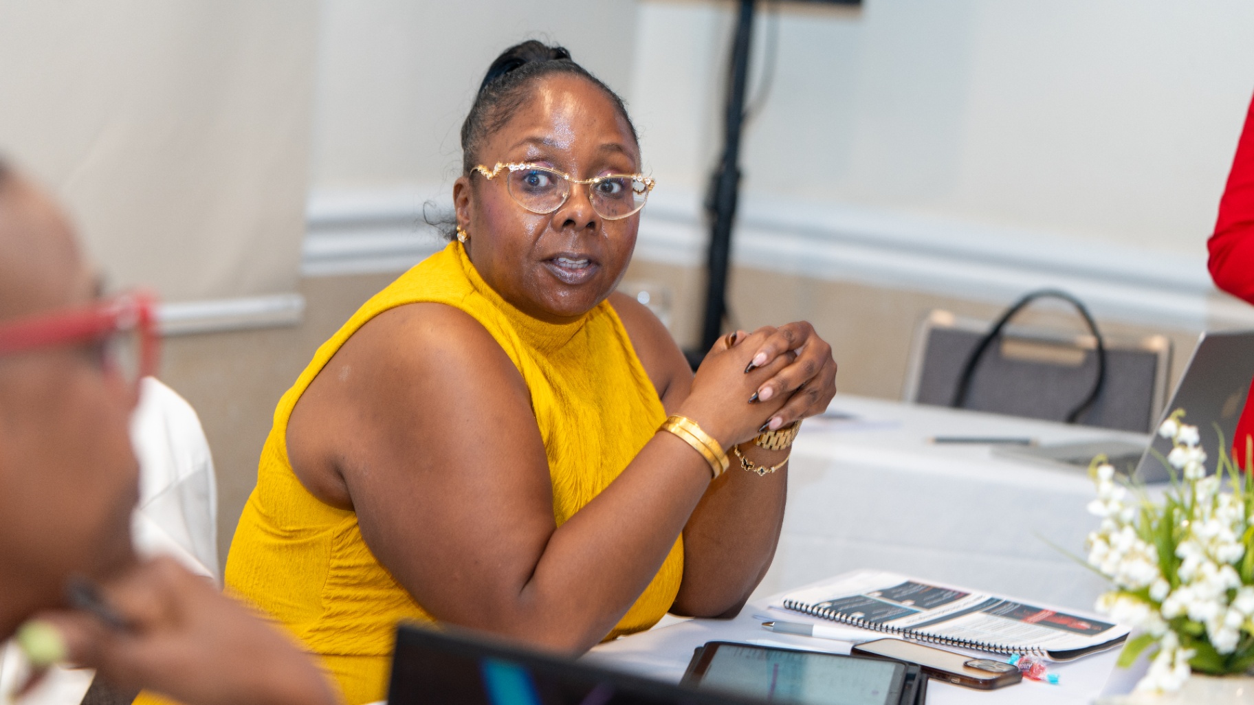 Delegate reflecting during the workshop